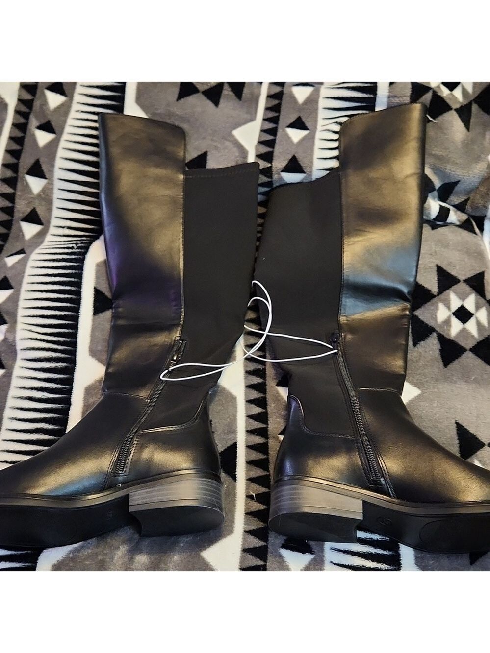 A New Day Tall Riding Boots Womens Black Size 6 Wide Calf - Picture 1 of 12